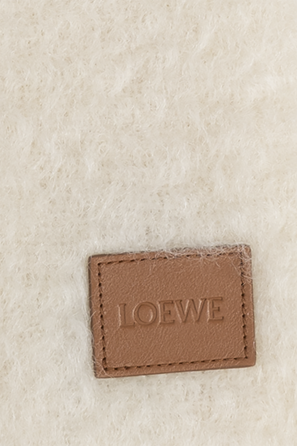 Cream Scarf with logo Loewe - Vitkac AS